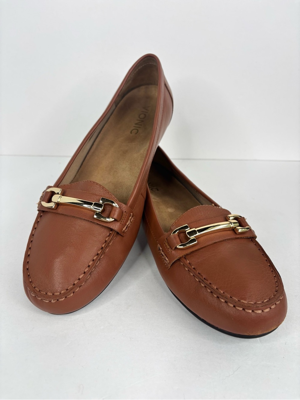 Vionic Kenya Cognac Brown
Leather Horsebit Loafers
Comfort Driving Flats 9.5 - Picture 5 of 9